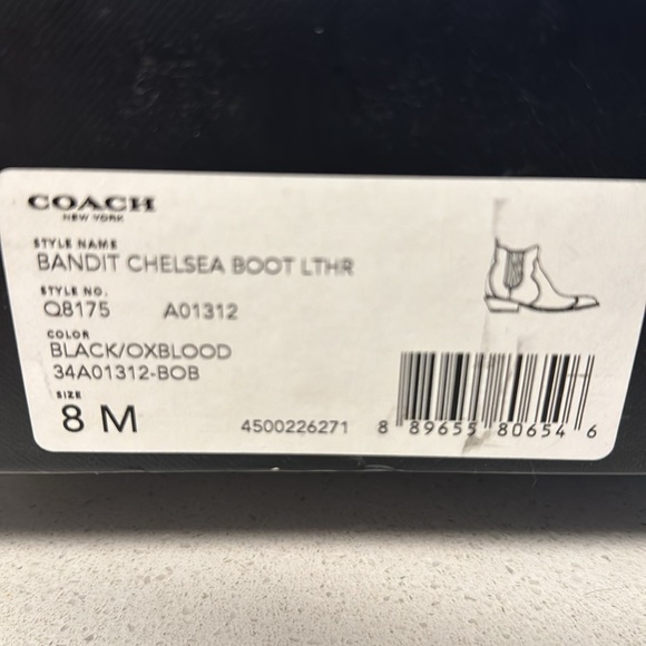 COACH Bandit Chelsea Boot / Booties SIZE 8 medium - Picture 6 of 7